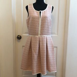 NWT Max Studio pink jacquard fit and flare pleated skirt dress.